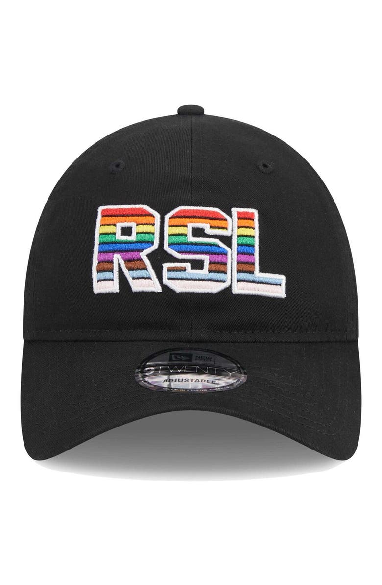 New Era Men's New Era Black Real Salt Lake Pride 9TWENTY Adjustable Hat, Alternate, color, 
