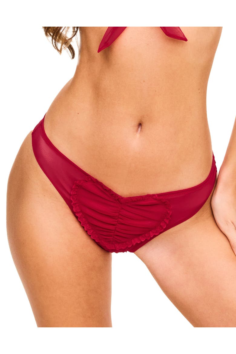 Lovey Tanga Panties, Main, color, Dark red