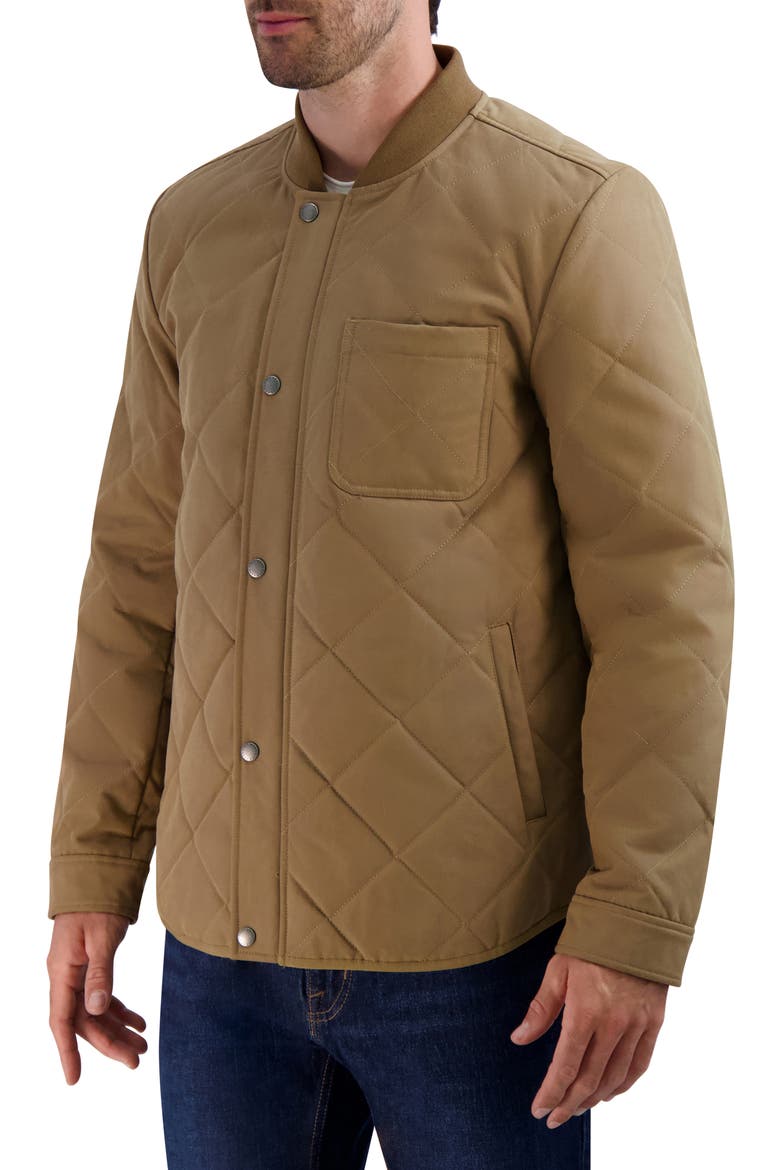 Water Resistant Diamond Quilted Jacket, Alternate, color, TAN