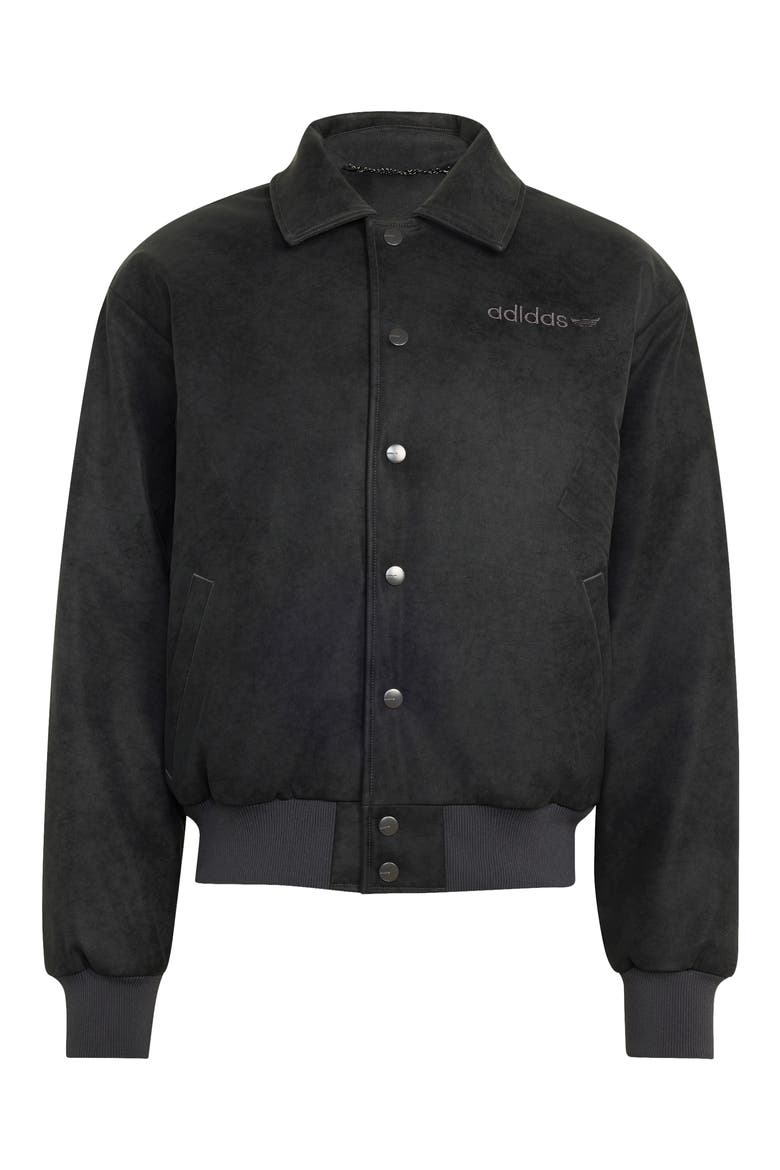 Faux Leather Bomber Jacket, Alternate, color, UTILITY BLACK
