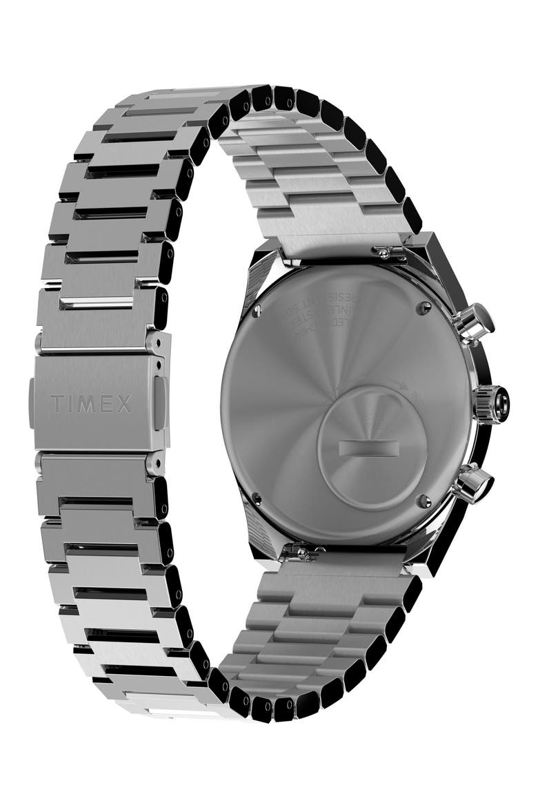 Q Timex Falcon Eye Bracelet Chronograph Watch, 40mm, Alternate, color, STAINLESS STEEL