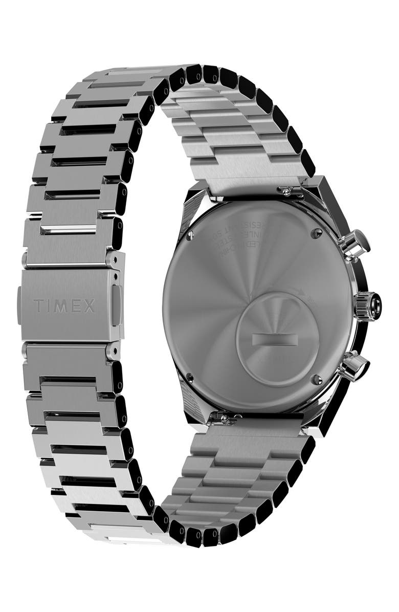 Timex<sup>®</sup> Q Timex Falcon Eye Bracelet Chronograph Watch, 40mm, Alternate, color, Stainless Steel