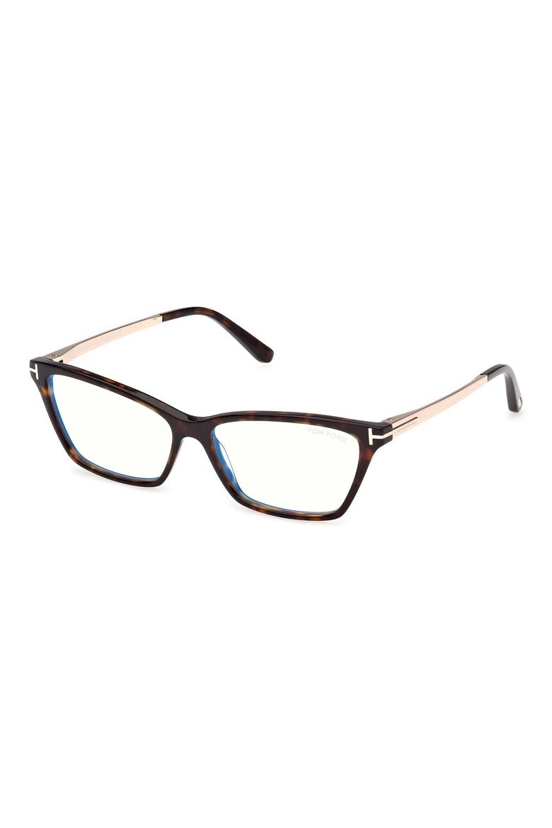 56mm Butterfly Optical Glasses, Alternate, color, SHINY CLASSIC DARK HAVANA