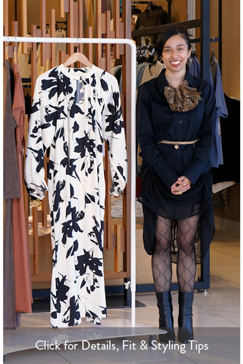 Floral Print Long Sleeve Maxi Dress video