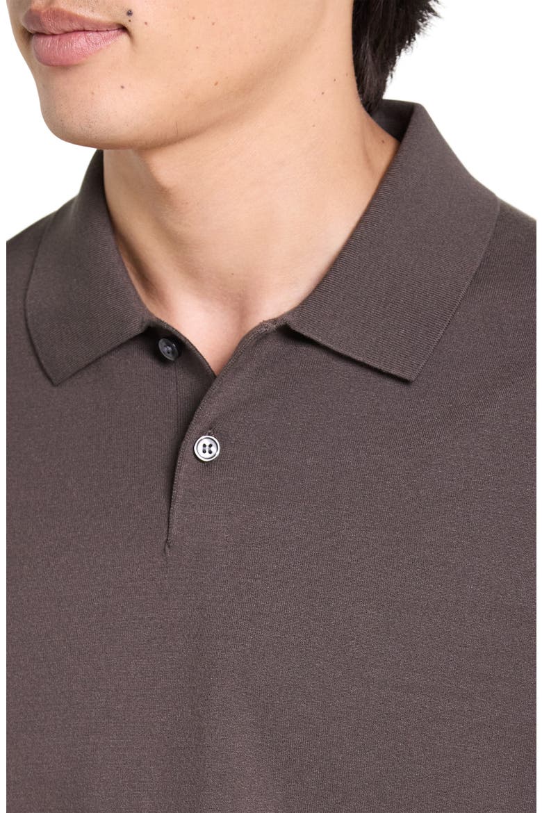 Goris Long Sleeve Polo, Alternate, color, CLASSIC BROWN - TXO