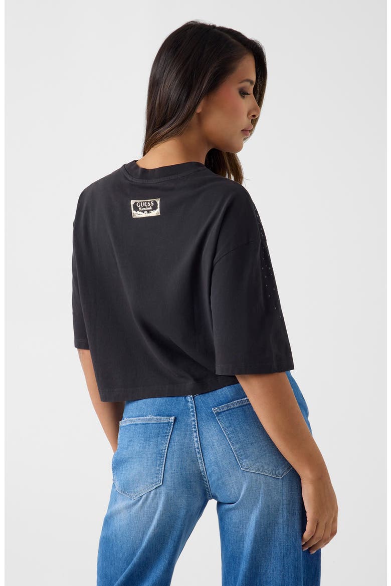 Desert Rose Graphic Cropped T-Shirt, Alternate, color, BLACK