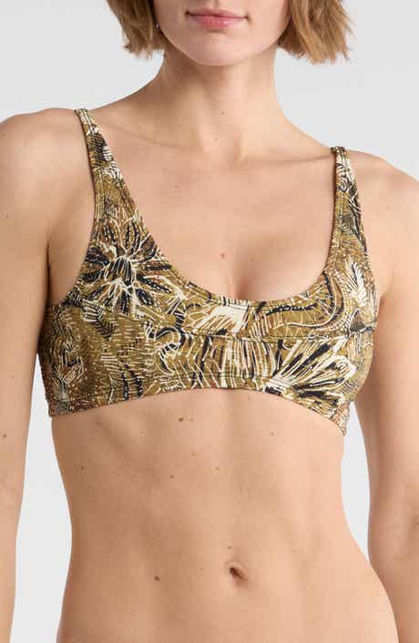 Free People Printed Farrah Bralette Bikini Top