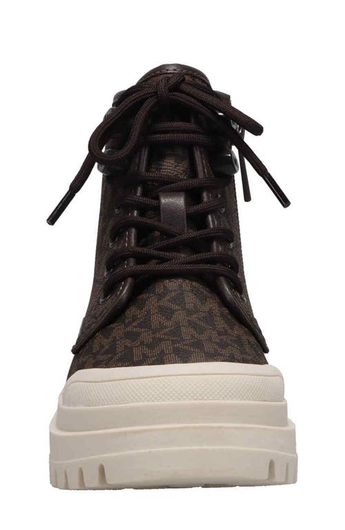 Michael Michael Kors Kids' Payton High Top Sneaker In Brown/vanilla