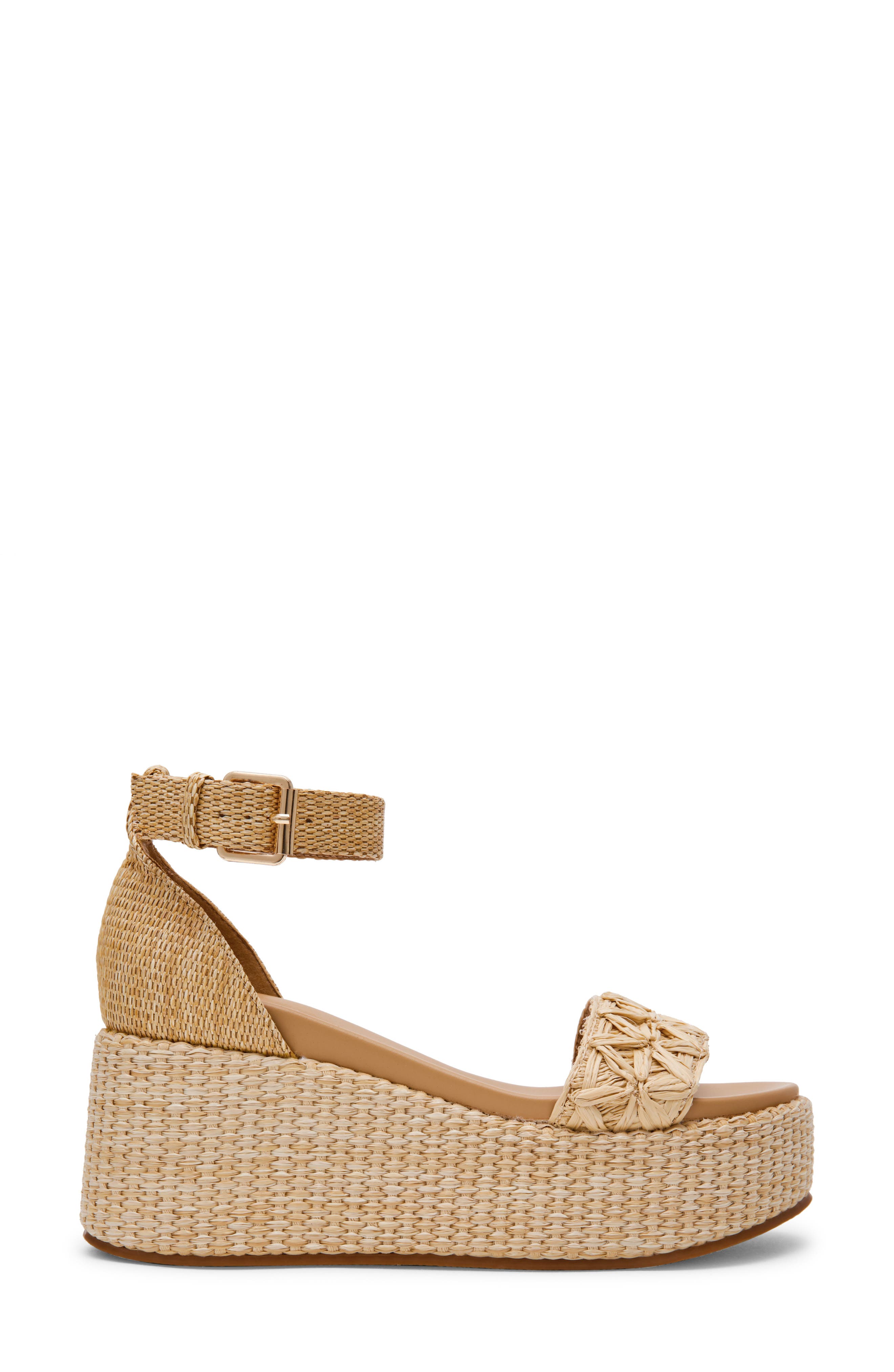 Alumina Platform Sandal, Alternate, color, NATURAL