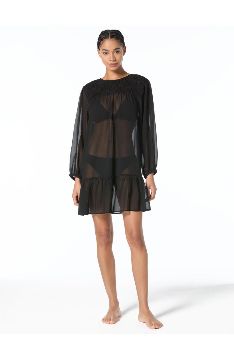 MICHAEL Michael Kors Solids Cover Up Dress, Main, color, Black