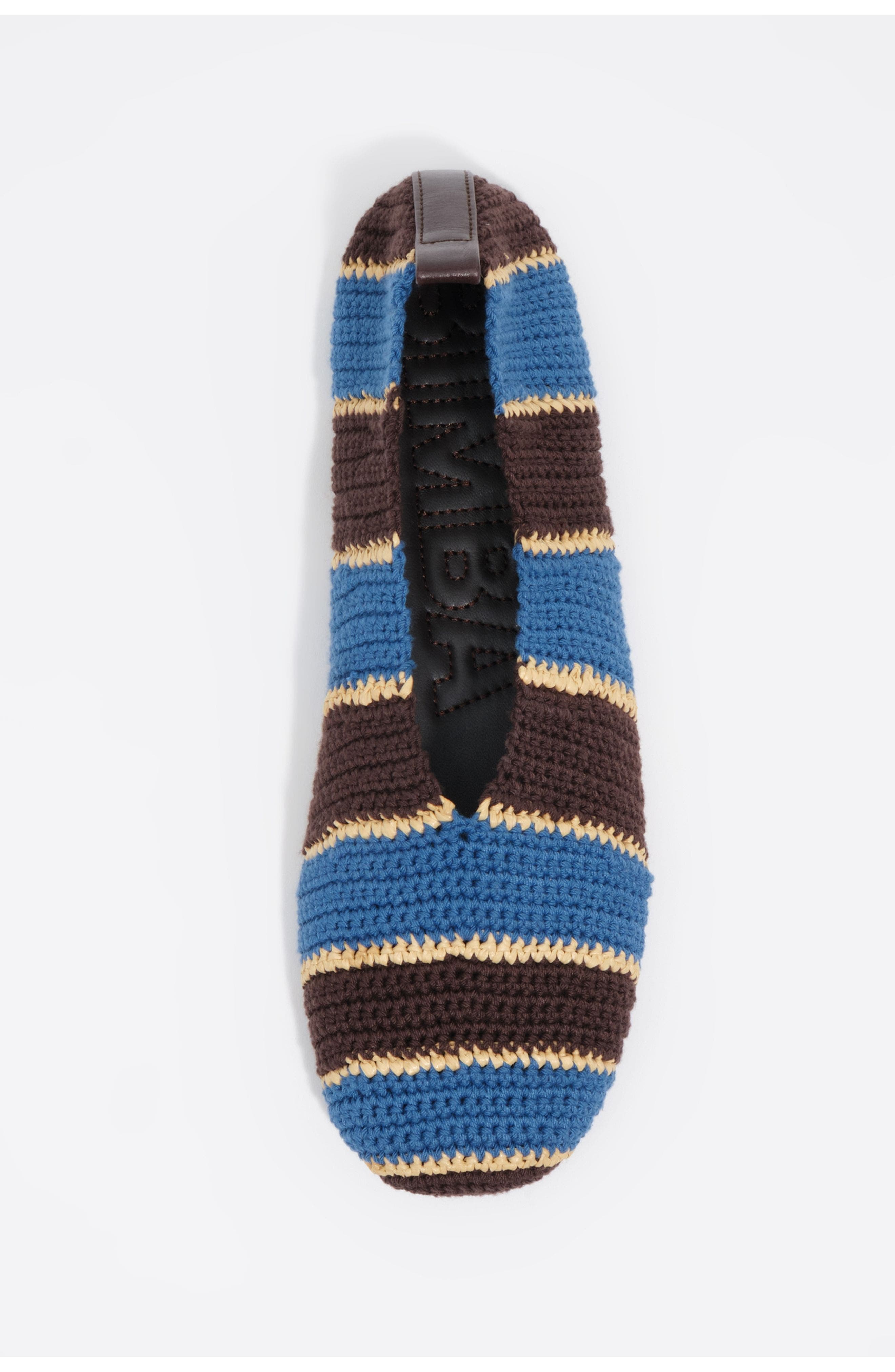 Crochet Raffia Ballerina, Alternate, color, BLUE