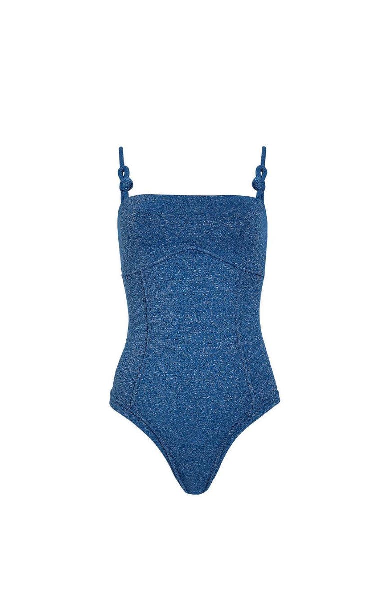 KIBYS Sacred Sun Nube Luxe Shimmer Sculpting One Piece, Alternate, color, Shimmery Blue