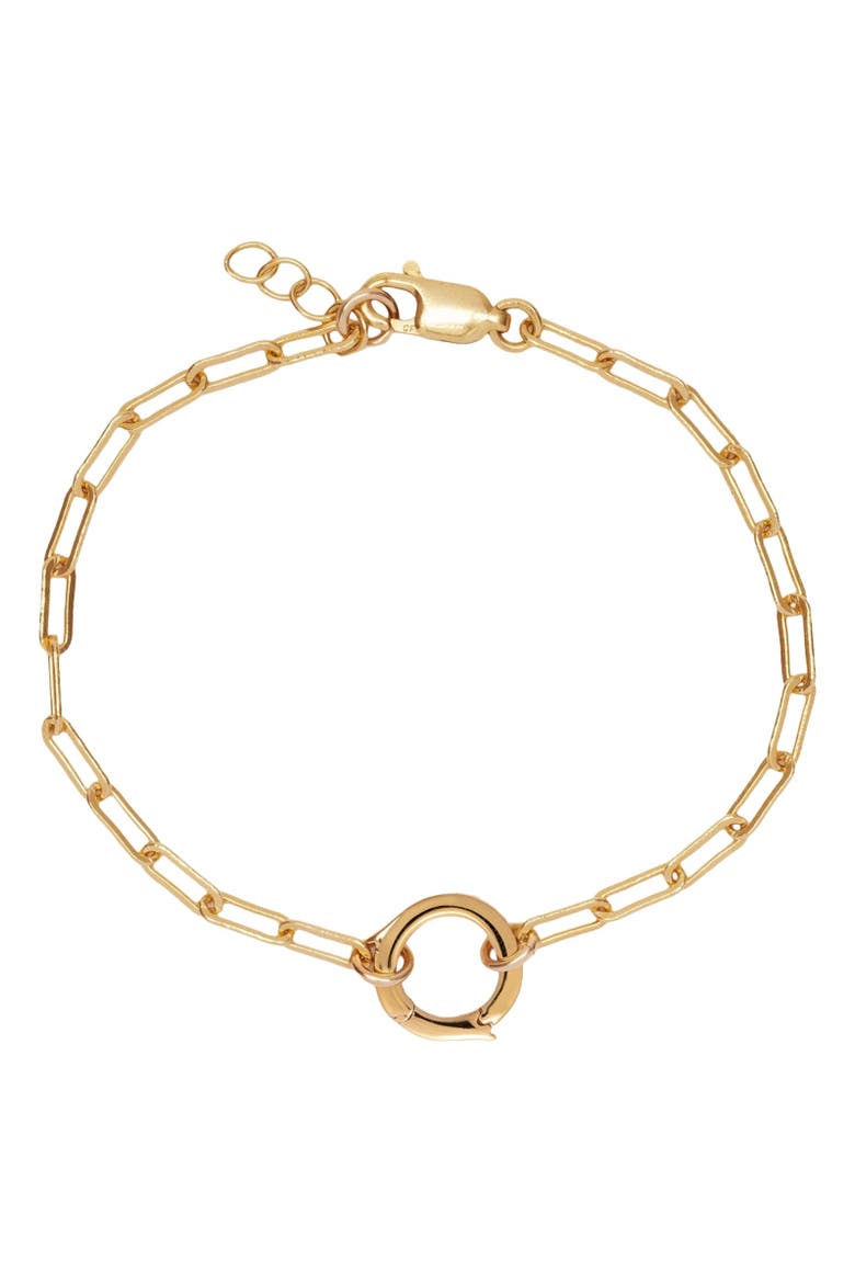 Jude Charm Bracelet with Link Lock, Main, color, Gold Filled
