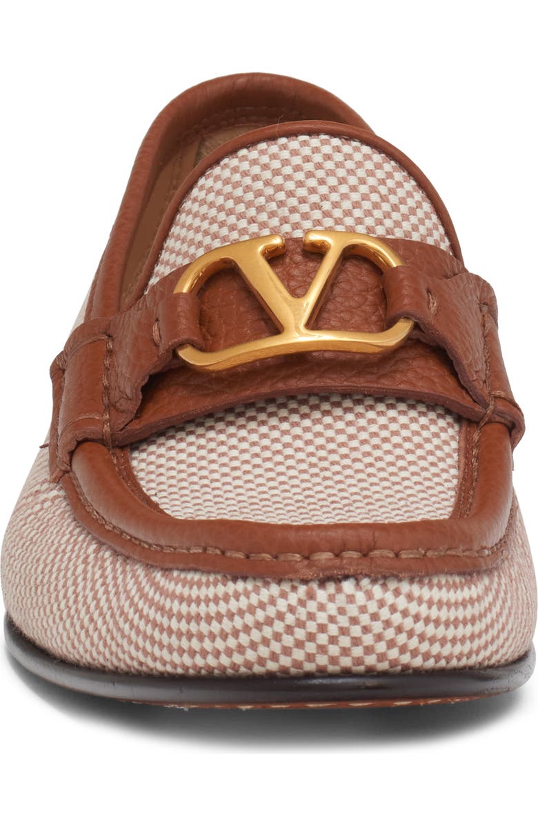 Valentino Garavani VLOGO Signature Loafer, Alternate, color, Natural/ Tabacco