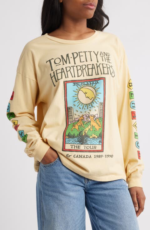 Tom Petty Strange Behavior Long Sleeve Cotton Graphic T-Shirt