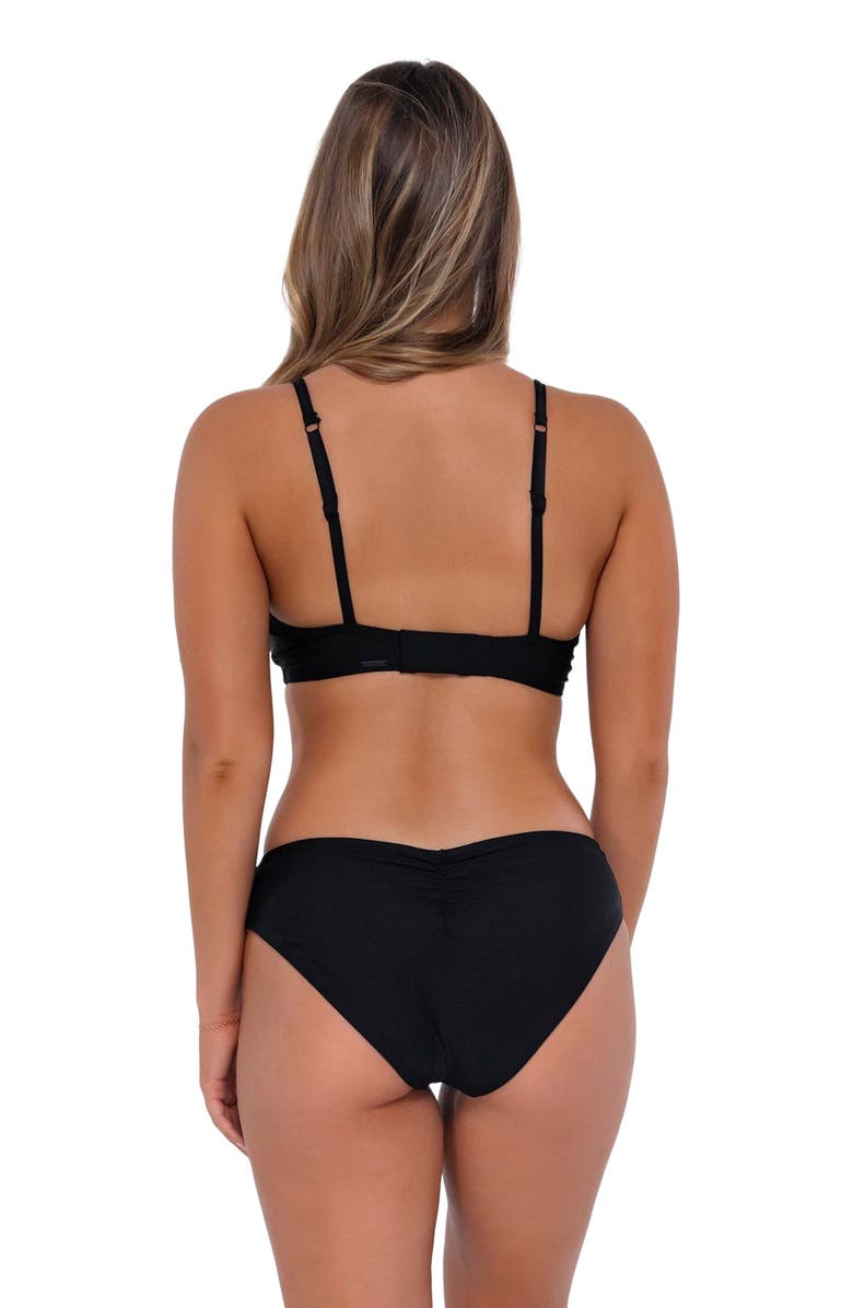 Sunsets Alana Reversible Hipster Bikini Swim Bottoms, Alternate, color, Black