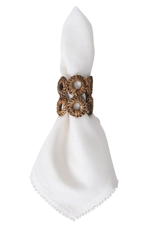 Juliska Rustic Ring Set Of 4 Napkin Rings In Brown