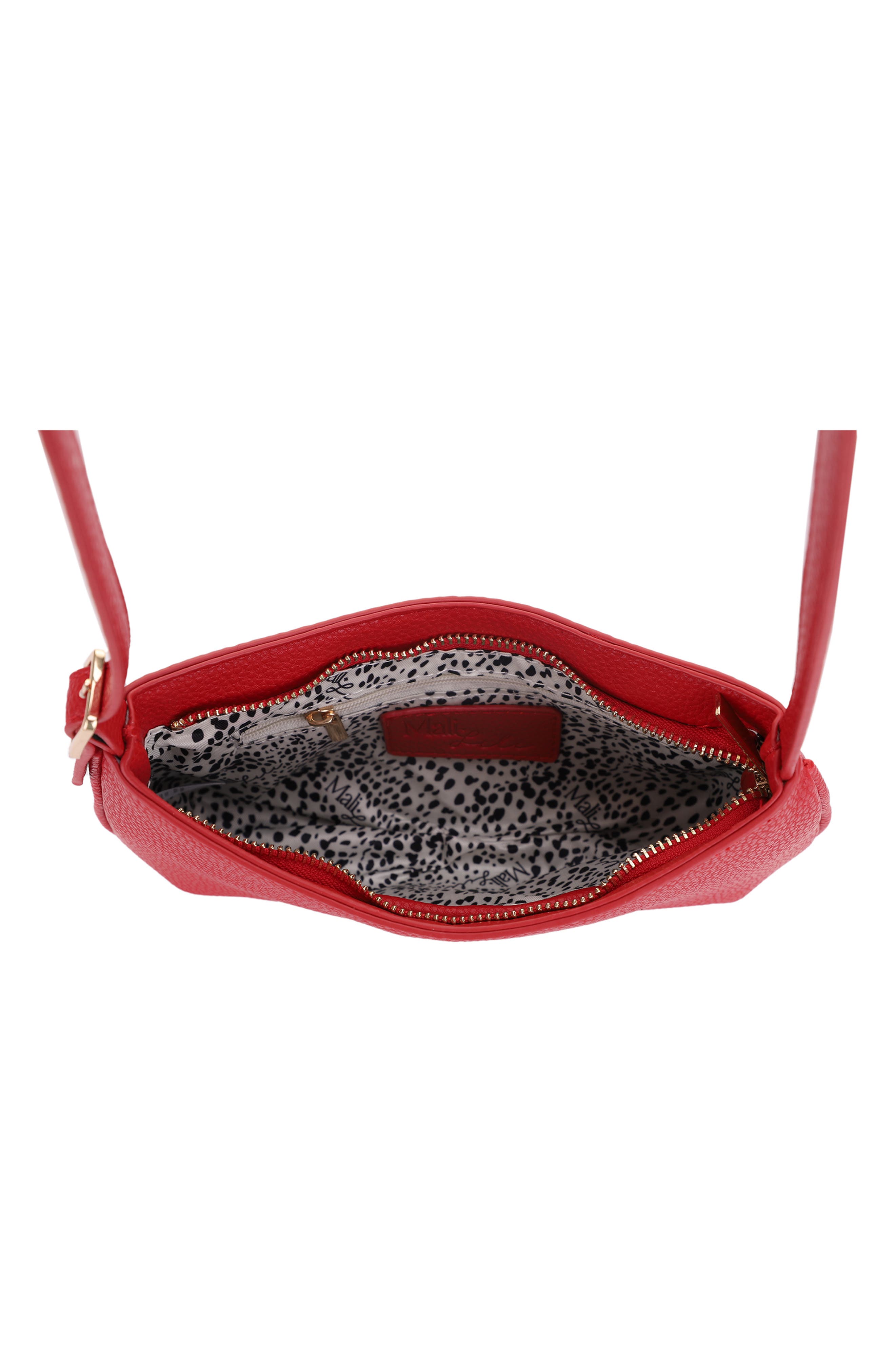 Mali + Lili Imani Recycled Vegan Leather Shoulder Bag, Alternate, color, Red