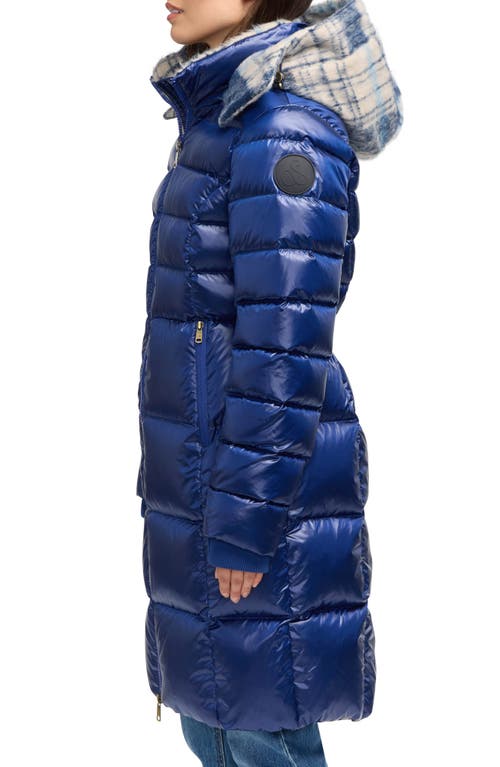 Scotch & Soda Willemina Quilted Duck Coat In Blue