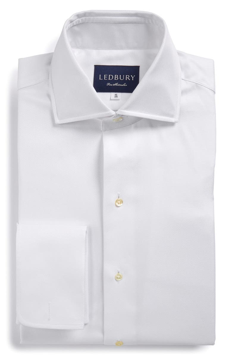Ledbury Trim Fit French Cuff Tuxedo Shirt, Main, color, 