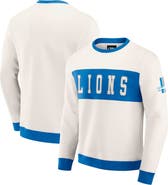 Darius Rucker Collection by Fanatics Men's Darius Rucker Collection by Fanatics  Cream Detroit Lions Colorblock Pullover Sweatshirt