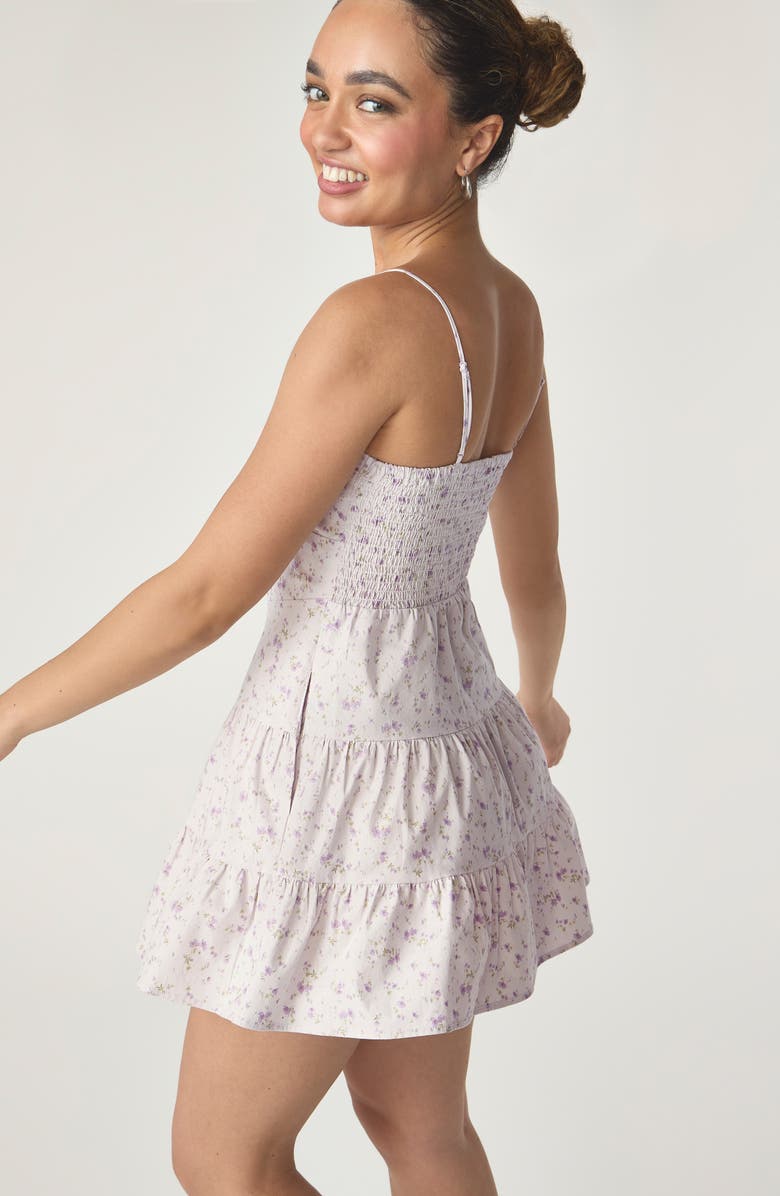 Florence by Mills Corset Minidress, Alternate, color, Light Lavender Fog Floral