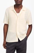 Madewell Jacquard Knit Short Sleeve Button-Up Shirt