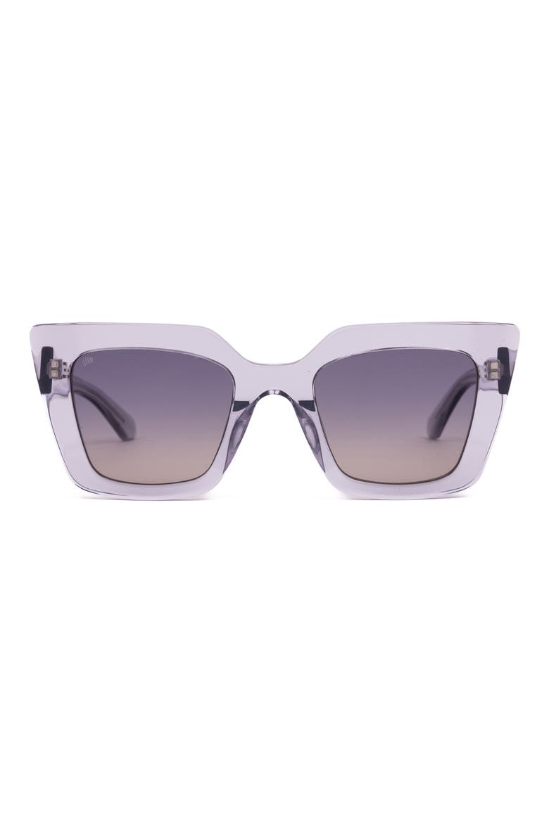 Cult Vision 51mm Polarized Gradient Cat Eye Sunglasses, Main, color, CLEAR