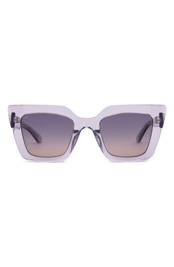 Sito Shades Cult Vision 51mm Polarized Gradient Cat Eye Sunglasses In Clear