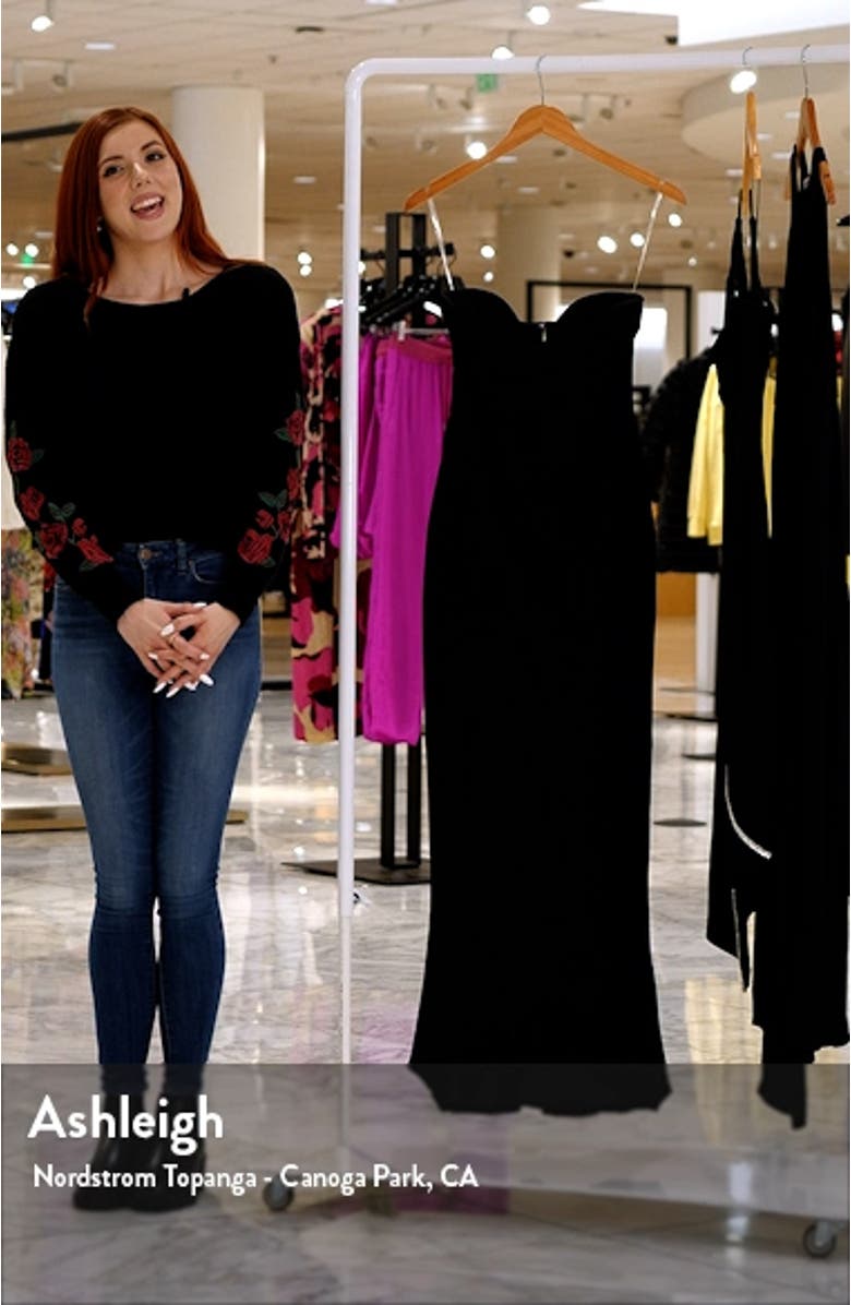 Sabine Strapless Stretch Crepe Dress, sales video thumbnail