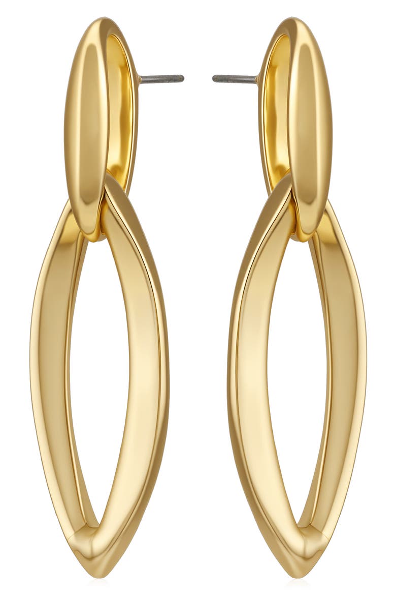 50mm Linear Drop Earrings, Alternate, color, GOLD TONE
