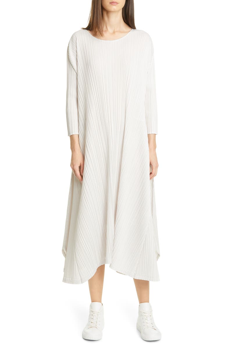 Pleats Please Issey Miyake Mellow Pleated Midi Dress, Main, color,