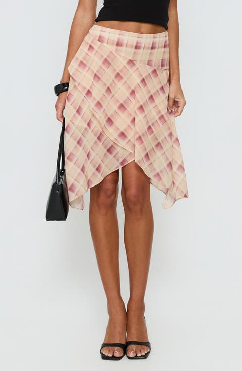 Natana Asymmetrical Midi Skirt