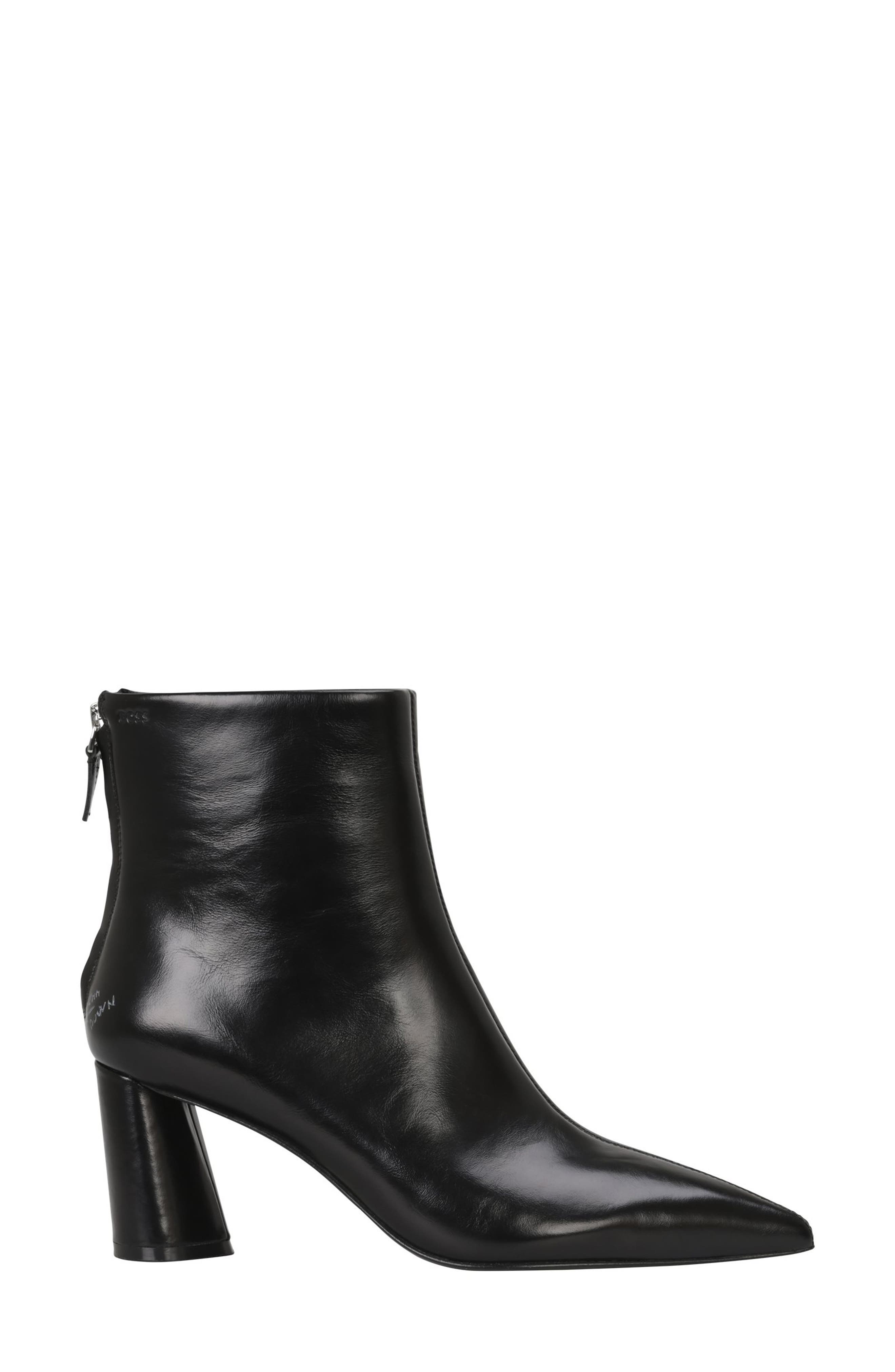 BOSS Gracey Chunky Heel Bootie, Main, color, Black