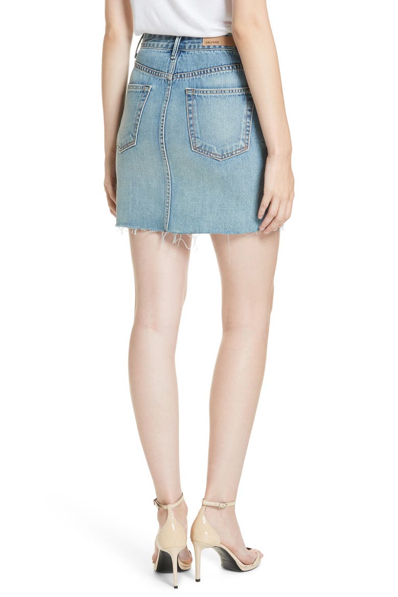 Blaire Denim Miniskirt, Alternate, color, TOUCH THE FLOOR