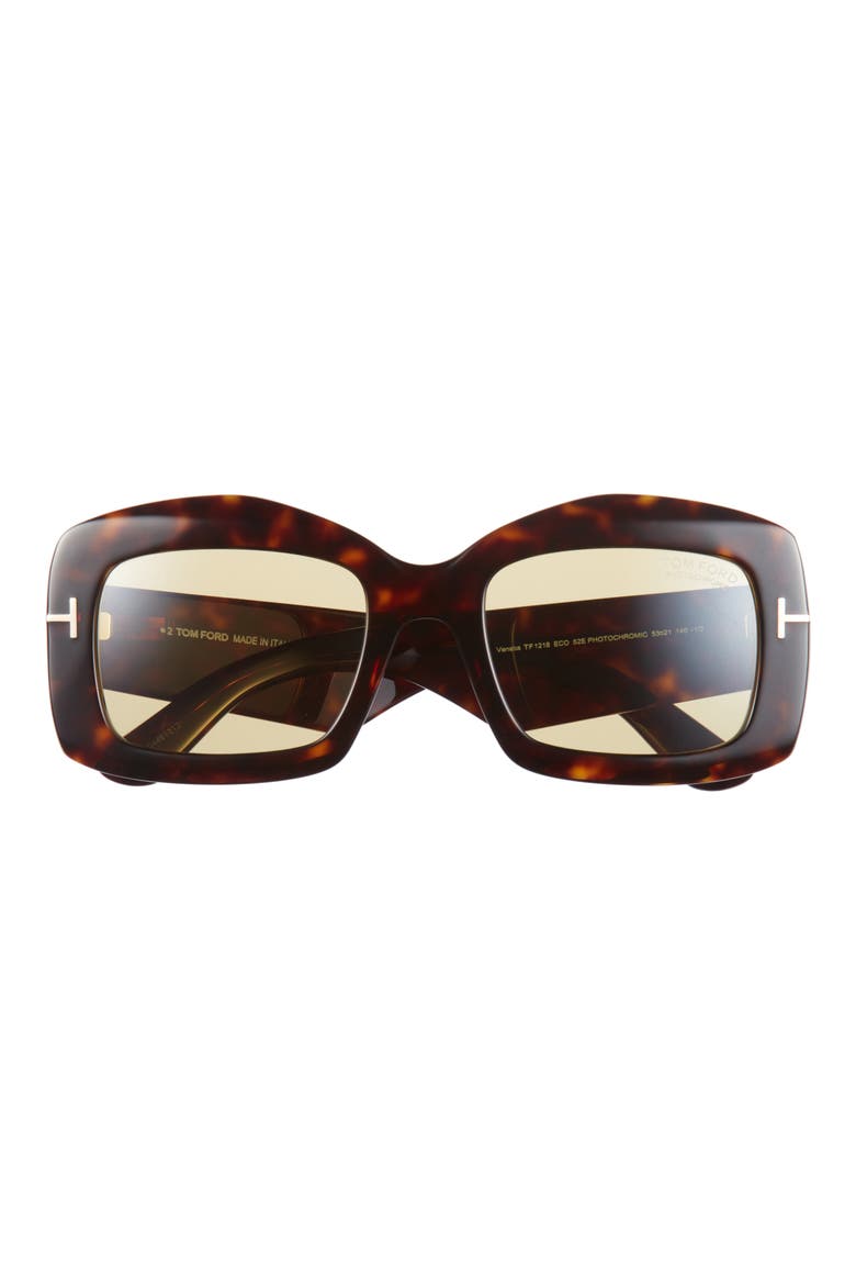 83mm Square Sunglasses, Main, color, DARK HAVANA / BROWN