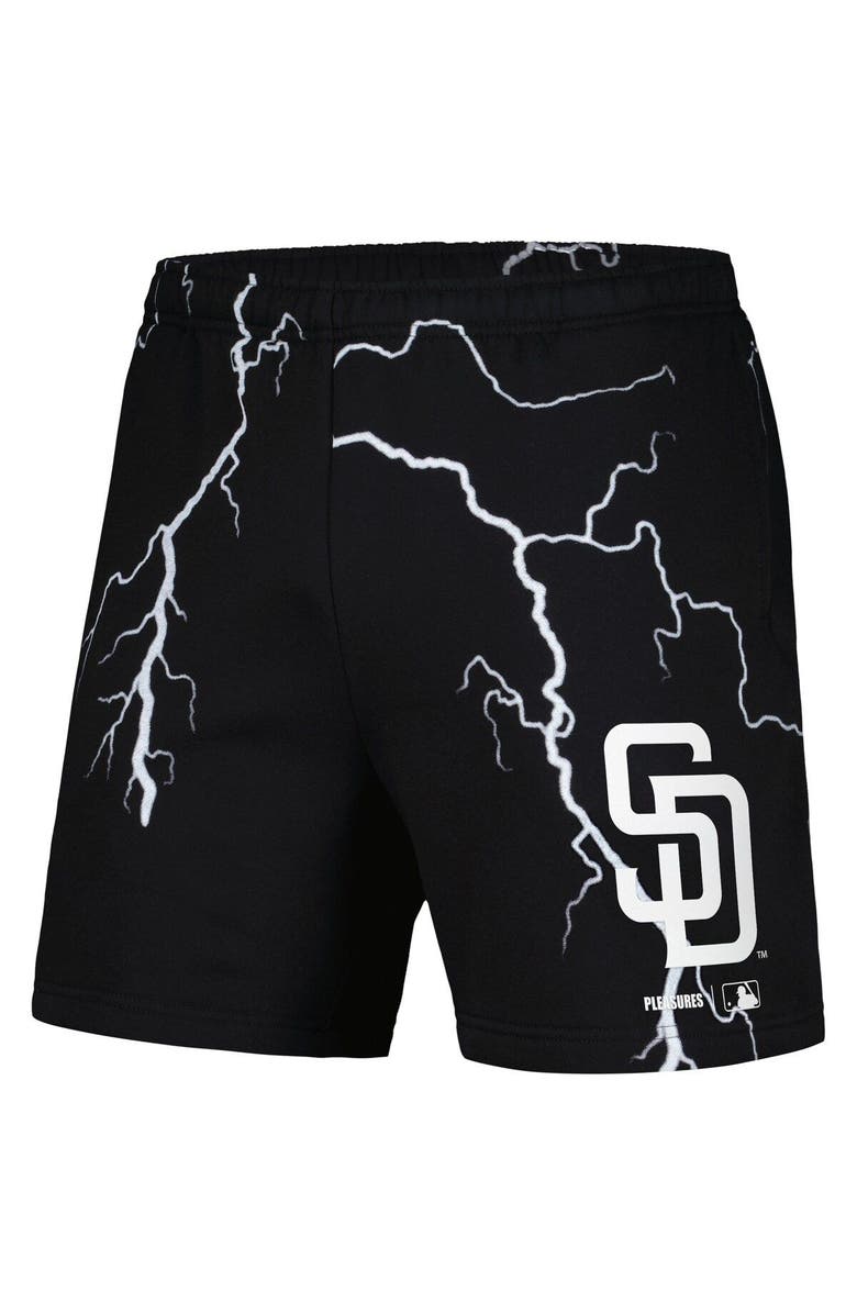 PLEASURES Men's PLEASURES  Black San Diego Padres Lightning Shorts, Alternate, color, Black