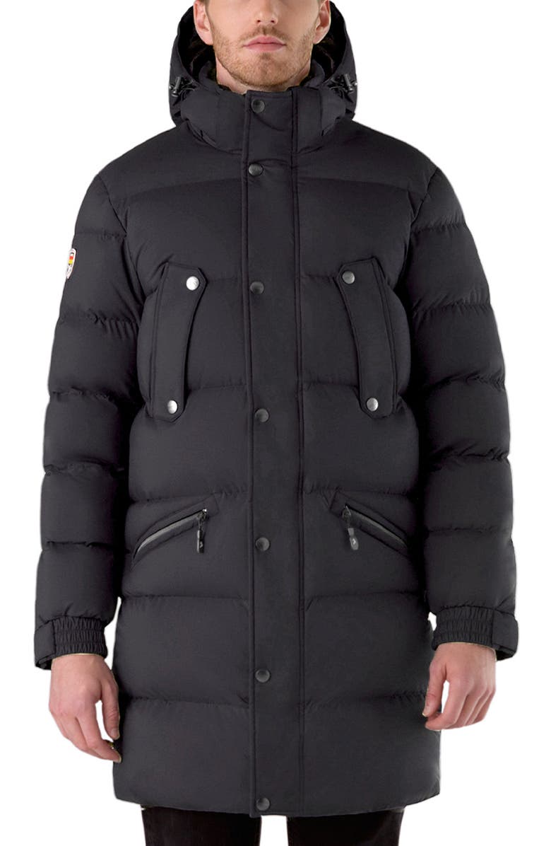 Triple F.A.T. Goose Barton Men's Long Down Parka, Main, color, Black