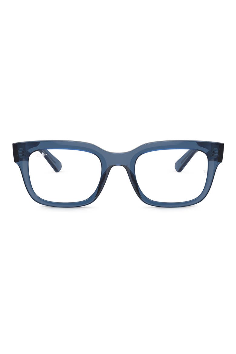 Chad 54mm Rectangular Optical Glasses, Main, color, DARK BLUE