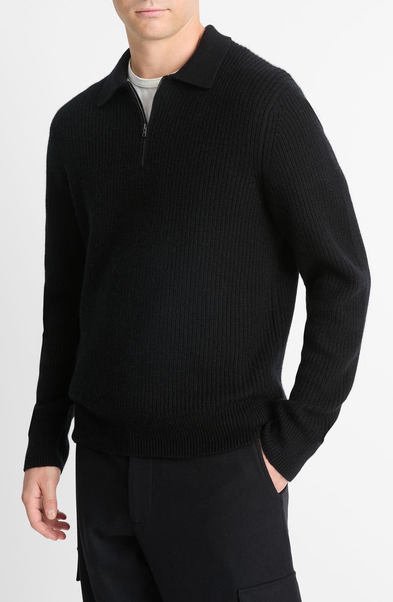 Vince Wool & Cashmere Quarter Zip Sweater, Main, color, 