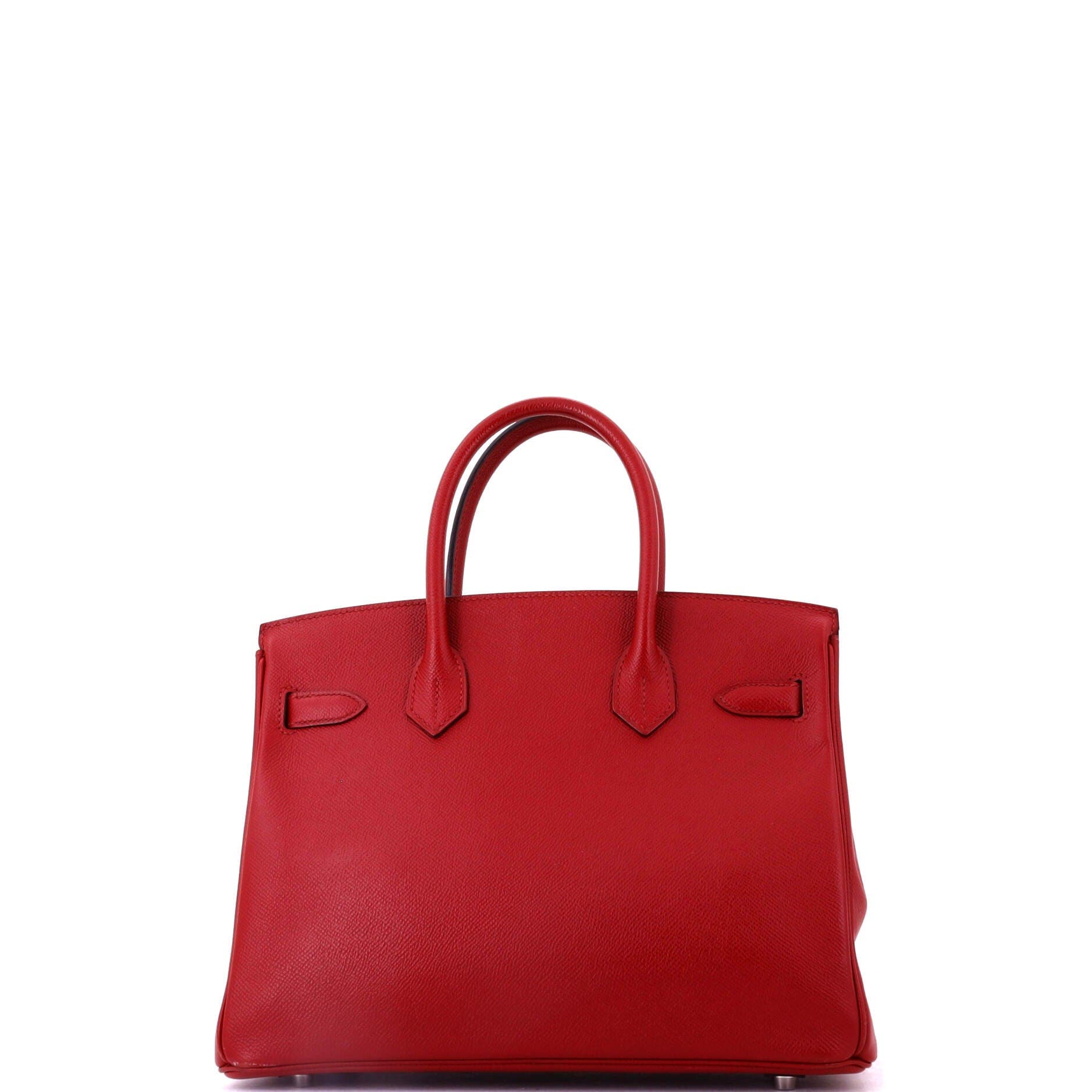 Pre-Owned Hermes Birkin Handbag Red Epsom with Palladium Hardware 30, Alternate, color, Rouge Grenat
