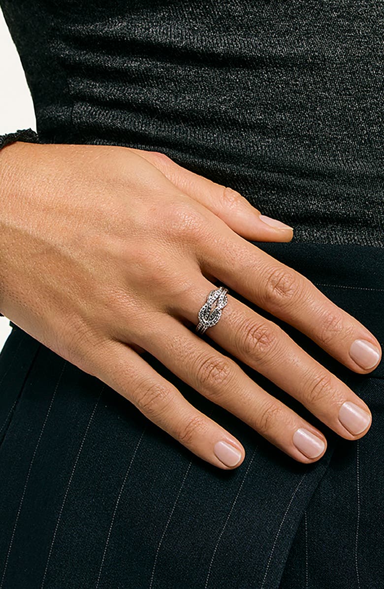 John Hardy Love Knit Ring, Alternate, color, Silver