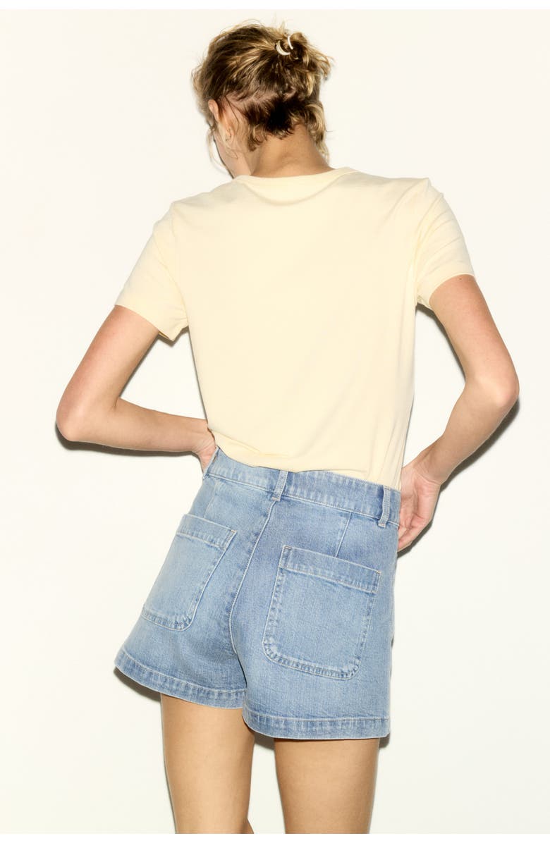 H&M High-waisted Denim Shorts, Alternate, color, 