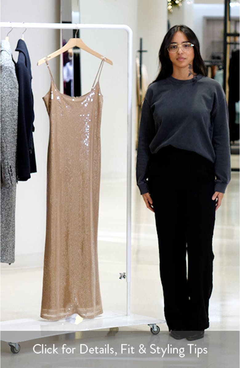 Sequin Body-Con Maxi Dress, sales video thumbnail