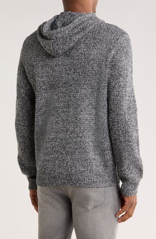 Union Milo Marled Thermal Stitch Hooded Sweater In Gray