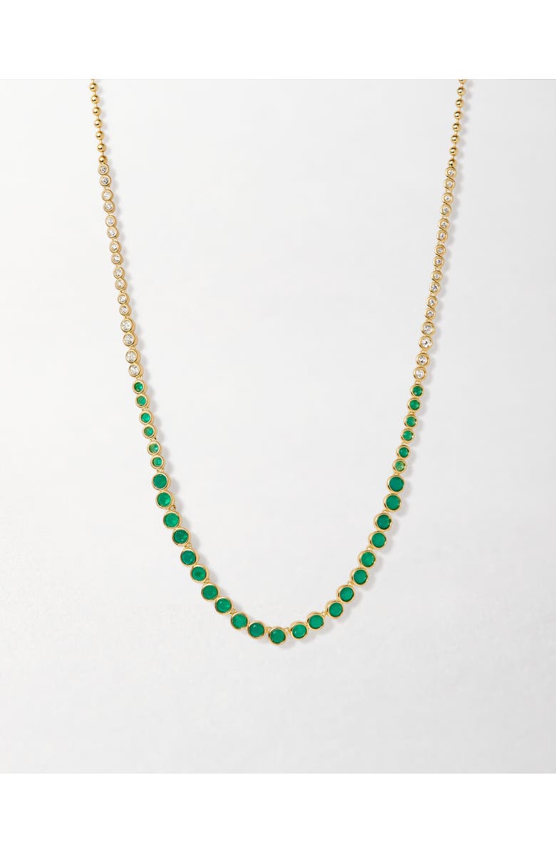 Edge of Ember Serena Tennis Necklace, Main, color, Green