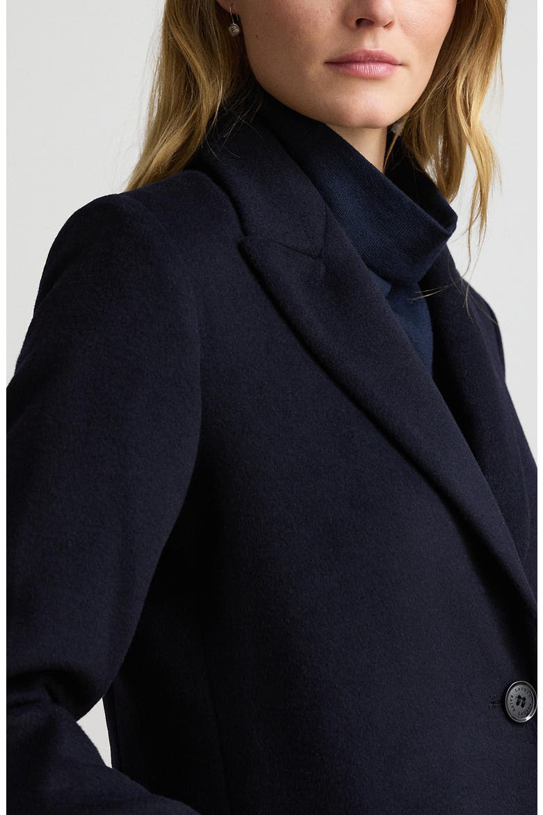 Single Breasted Wool Blend Coat, Alternate, color, REGAL NAVY