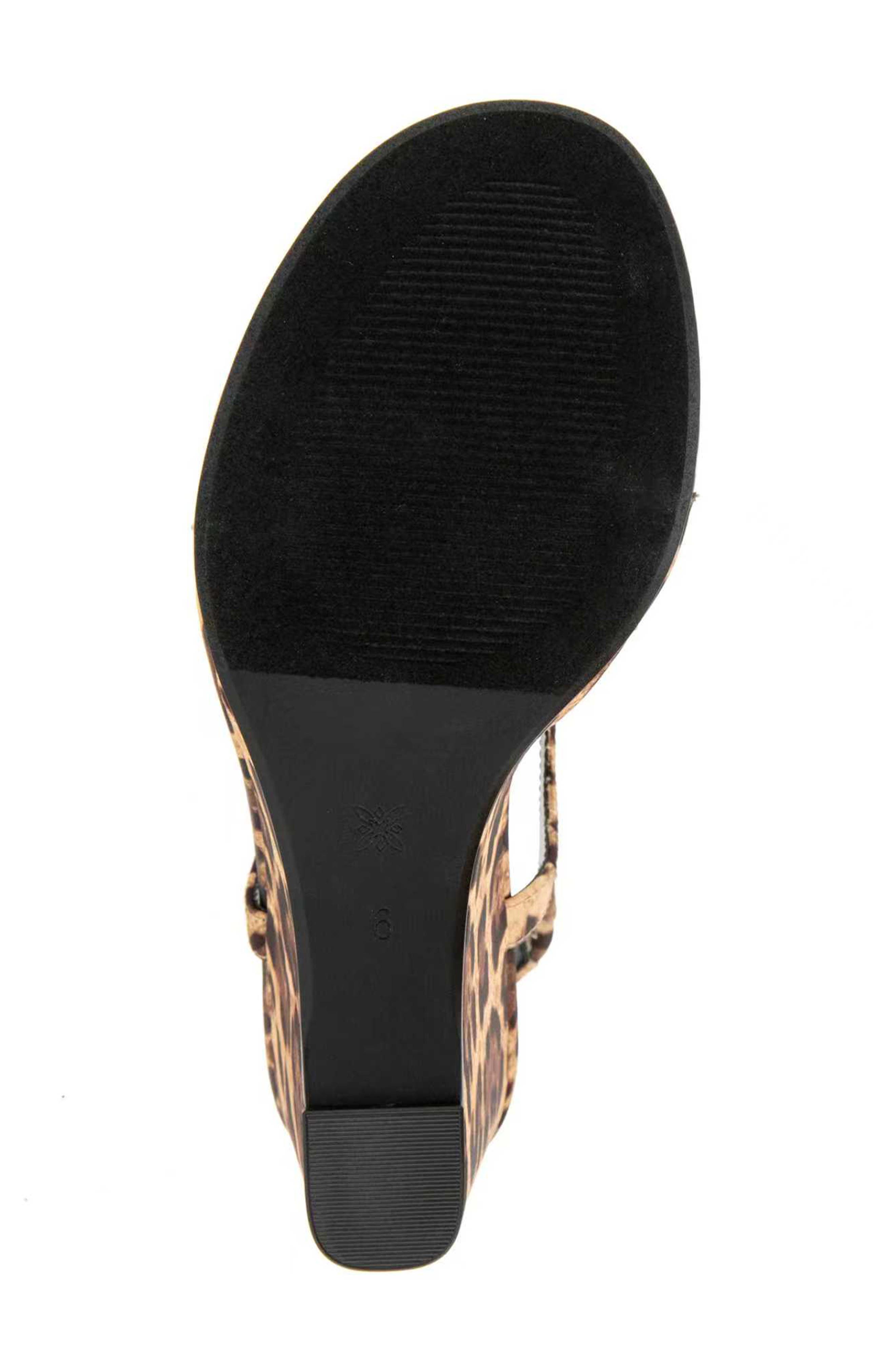 Serenity Wedge Sandal, Alternate, color, CHEETAH