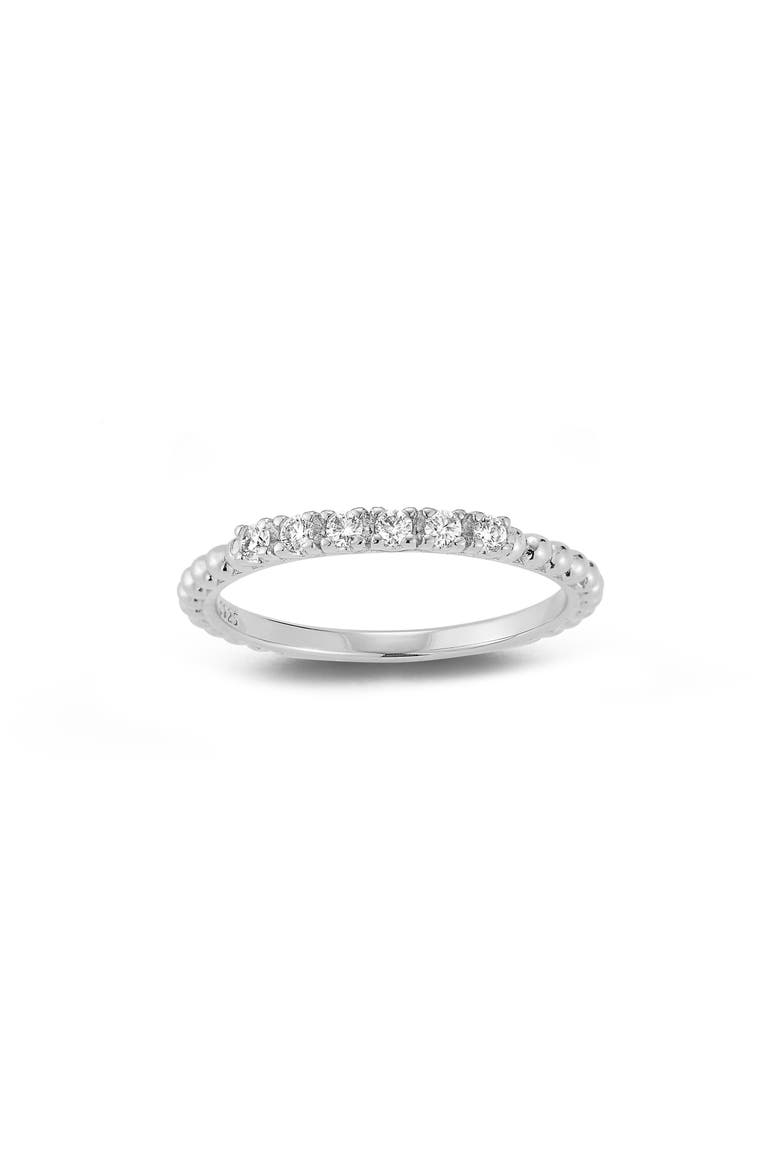 Moissanite Stackable Band Ring, Alternate, color, SILVER