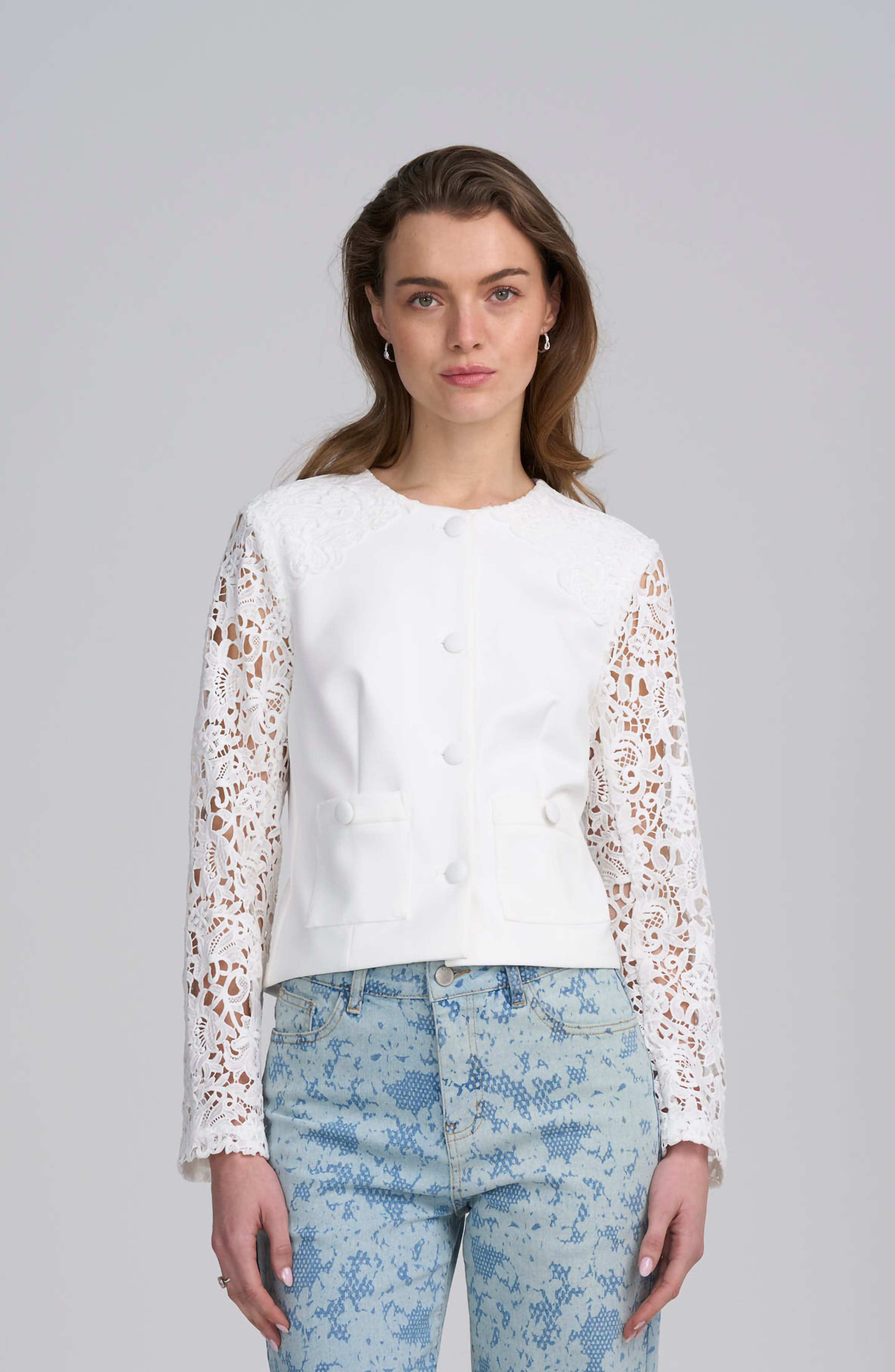 Lace Satin Jacket - image 4